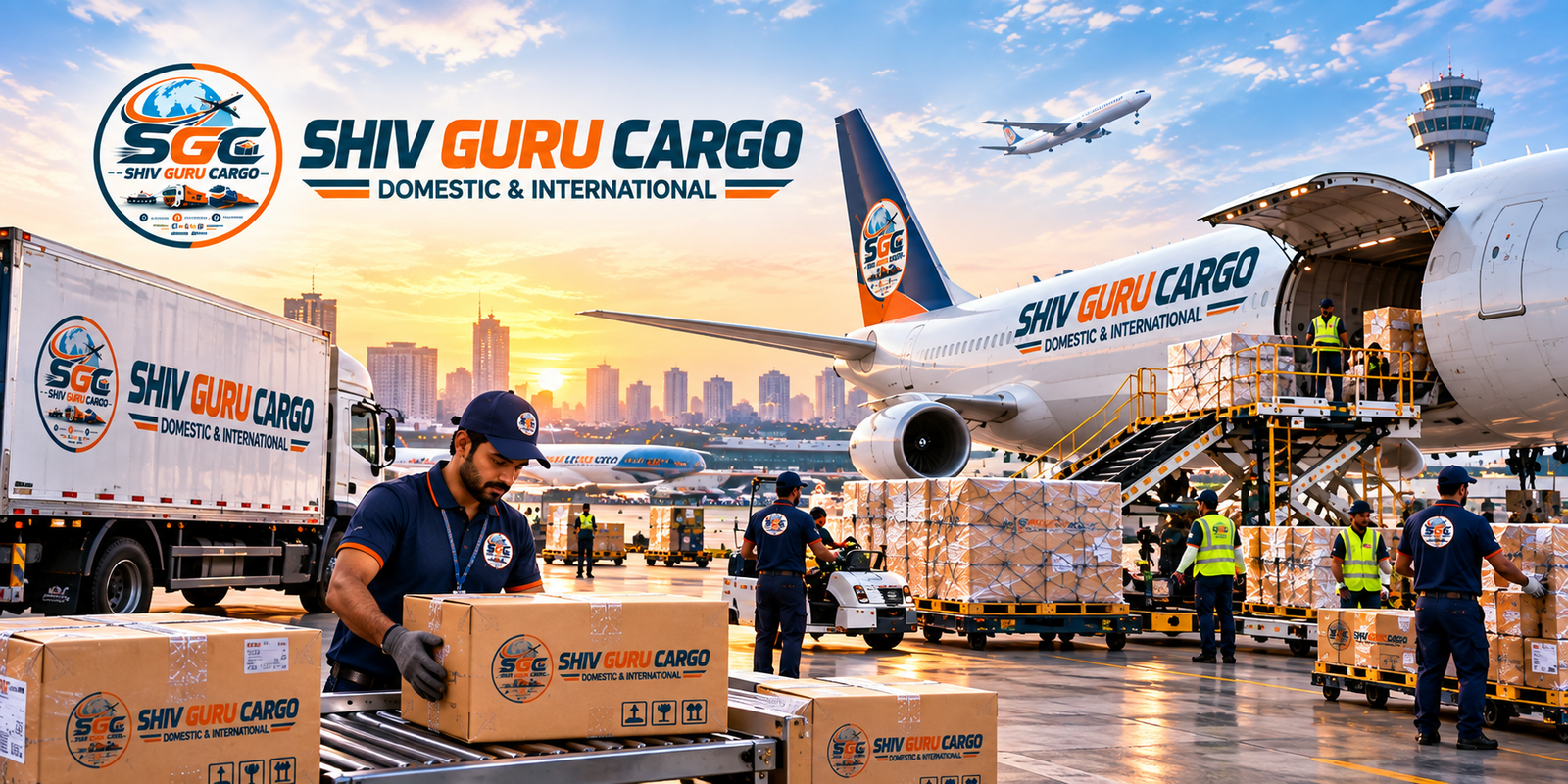 Shiv Guru Cargo document courier shipments moving through airport cargo operations